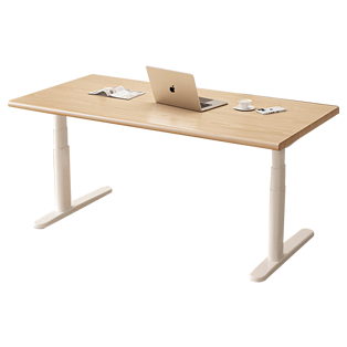 Ash wood electric height adjustable table
