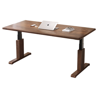 Black Walnut Solid Wood Standing Dest Lift Table